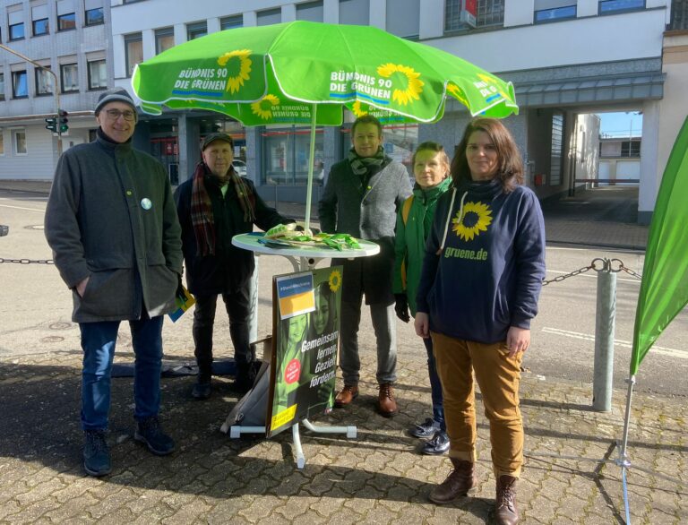 Wahlkampfauftakt – erster Wahlstand in Altenkessel